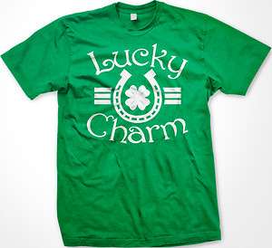 Lucky Charm Horseshoe Mens T shirt St Patricks Day Ireland Pattys 