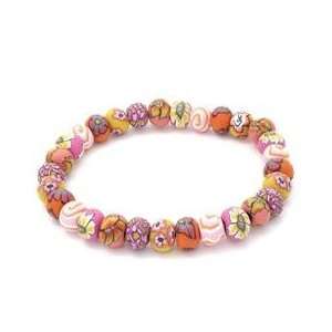  Macy Collection Retired Small Bead Bracelet All Clay 