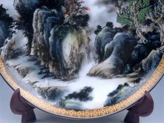 Imari Scenery Mountain Painted Porcelain Plate QianLong  