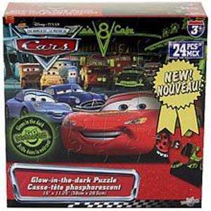  Disney Cars 24 pc Glow in the Dark Puzzle Toys & Games