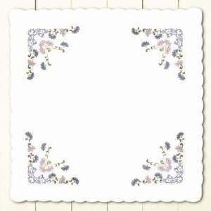  Daisy Scroll Tablecloth (White)   Freestyle Embroidery Kit 