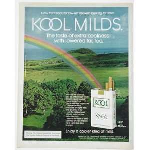  1972 Kool Milds Cigarette Rainbow Print Ad (1773)