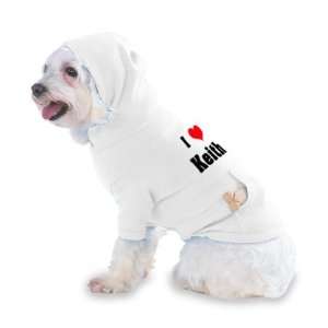  I Love/Heart Keith Hooded T Shirt for Dog or Cat LARGE 