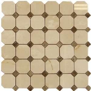  Crema Marfil Classico 2 Octagon Marble Mosaic Tile 