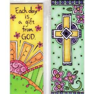  Magnetic Bookmarks   Each Day Is A Gift From God/Cross 