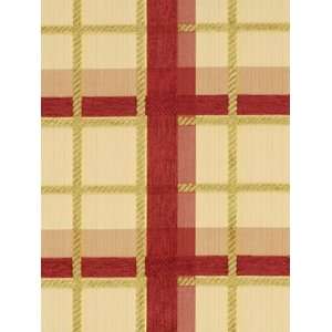  Plaid Chenille Sage Red by Beacon Hill Fabric