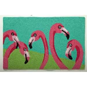  Hooked Rug, Flamingos Furniture & Decor