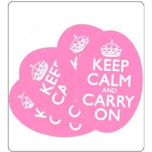   Calm and Carry On Bumper Stickers. Set of 4 for Breast Cancer Research