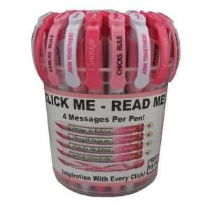 Greeting Pen Breast Cancer Awareness Mix Pen Set, Pink/White, 36 Pens 
