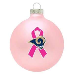   St Louis Rams Breast Cancer Awareness Pink Ornament