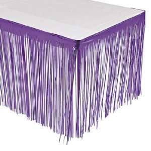 Purple Fringe Table Skirt   Tableware & Table Covers 