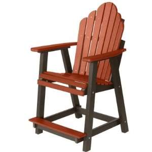  Cozi Back Counter Chair   Burgundy on Black Patio, Lawn 