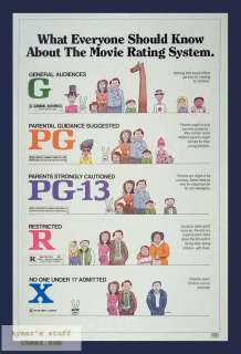 MPAA RATING SYSTEM Orig 1sheet Poster  