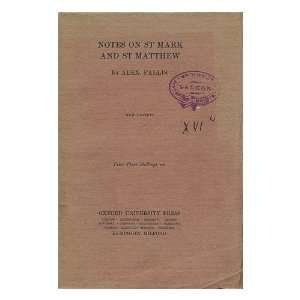   and St. Matthew / by Alex. Pallis Alexander (1851 1935) Pallis Books