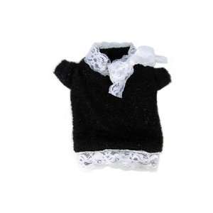   Socialite Dog Sweater with French Lace Trim (Medium)