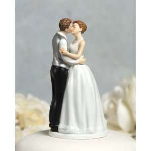 Romance Kissing Wedding Bride and Groom 