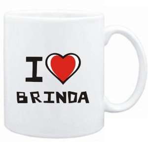 Mug White I love Brinda  Female Names 