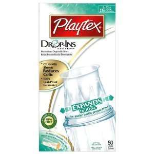 Playtex Drop In Disposable Bottle Liners 50 Count  