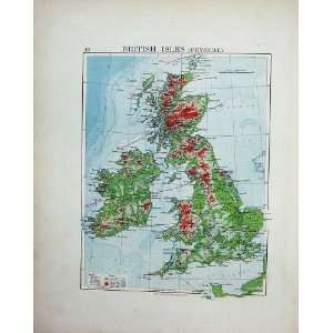  Johnston World Maps 1895 Ireland British Isles Physical 