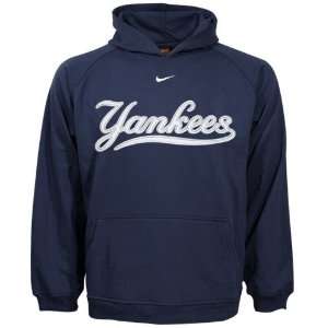 Nike New York Yankees Navy Blue Youth Tackle Twill Hoody Sweatshirt