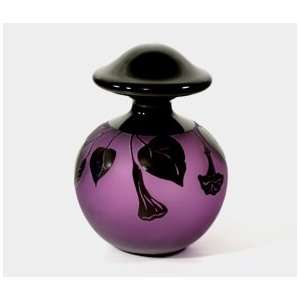  Correia Designer Art Glass, Perfume Bottle, Lilac/black 