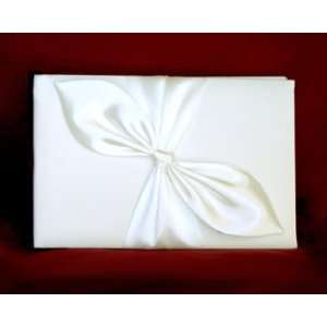   Wedding Reception Guest Book with Ivory Satin Bow 