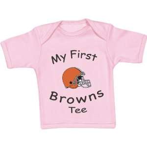   Cleveland Browns My First Infant T Shirt  Pink