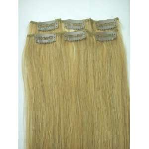   Brown #12 Highlights Streaks Clip on in 100% Human Hair Extensions
