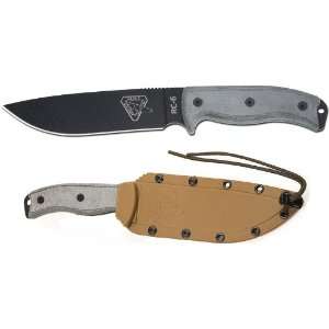  RAT Cutlery RC 6 Fixed 6.5 Combo Blade, Coyote Brown 