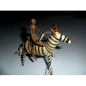  Zebra and Rider Ornament