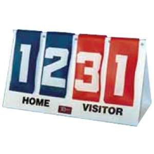 TC Sports Table Top Flip A Score Scoreboard NUMBERS ARE WHITE ON RED 
