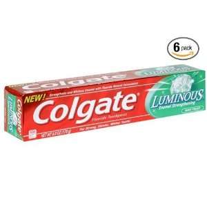  Colgate Luminous Toothpaste ~ Mint Twist ~ 6 Oz (Pack of 6 