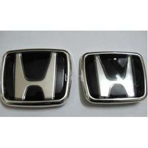  Black Honda Badge Emblem Front & Rear 