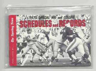 1973 1975 & 1976 NFL College Schedules & Records ** 