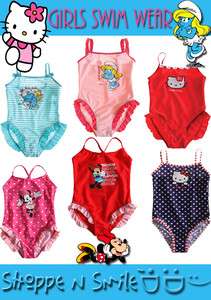   Smurfette Minnie Swimwear Suit Swim Costume 3 4 5 6 7 8 9 10  
