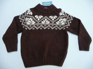 Gymboree Boys Size S (5 6) Brown Winter Sweater NWT  