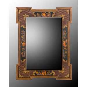    Rectangle Mirror with Black and Gold Wood Frame