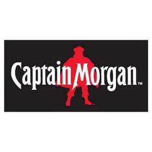   Licensed Captain Morgan Logo Black Beach Cotton Towel