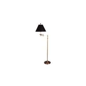 Chart House Dorchester Swing Arm Floor Lamp in Antique Burnished Brass 