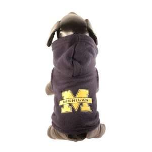 NCAA Michigan Wolverines Collegiate Polar Fleece Hooded Dog Jacket 