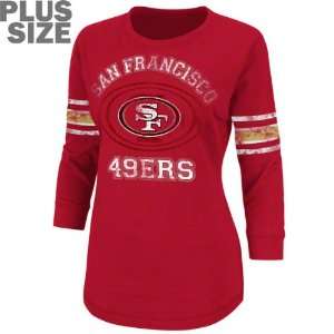San Francisco 49ers Womens Plus Size Victory Is Sweet 3/4 Sleeve Top 