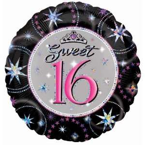  Sweet 16 Sparkle Prismatic Foil Balloon Health & Personal 