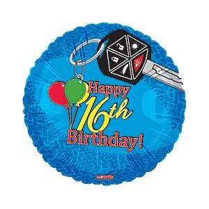   Sweet 16 Sixteenth Birthday Driving Balloon 18 Mylar Balloon Health