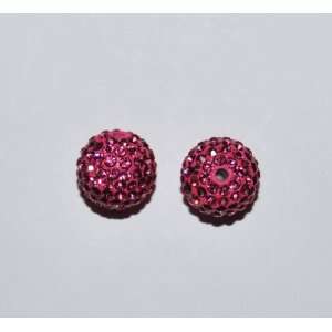  2 8mm Swarovski Crystal Pave Ball Beads Rose Pink   AS53 