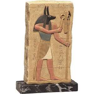  Anubis God of the Dead Egyptian Relief on Marble Base,Wall 