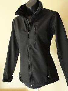 Womens Waterproof Breathable Soft Shell Jacket Black Sizes XS S M L 