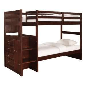   Ranch Cappuccino Chest Step Bunk Bed Bunk Bed Furniture & Decor