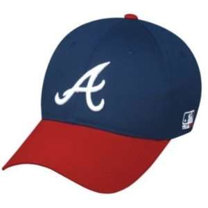   BRAVES Home Blue/Red Hat Cap Adjustable Velcro TWILL 