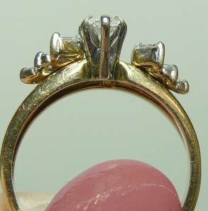   Marquise Baguette Cut Diamond Engagement Wedding Ring Set 14K Gold