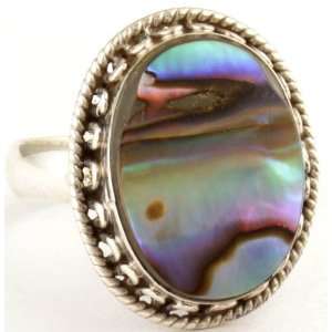 Abalone Ring   Sterling Silver